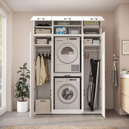 Roomart Waschmaschinenschrank DORA-I 160 cm, Weiß, 230 cm hoch, Bild 5