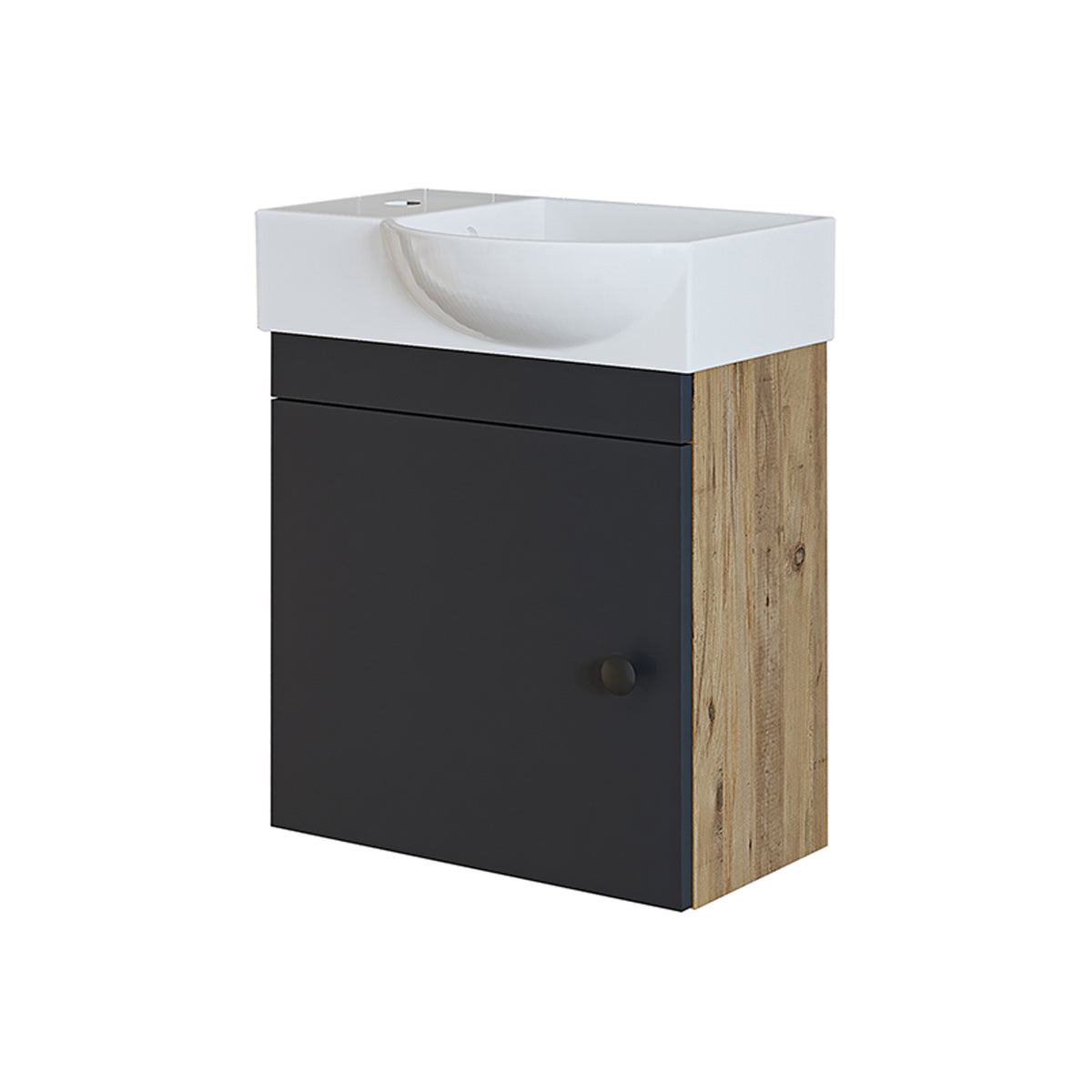 Roomart wastafelonderkast PUNTO, 46,5 cm, kraangat links, in 4 kleuren