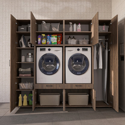 Roomart Waschmaschinenschrank SERIE 3 224 cm, Eiche, 205 cm hoch