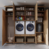 Roomart Waschmaschinenschrank SERIE 3 254 cm, Eiche, 240 cm hoch
