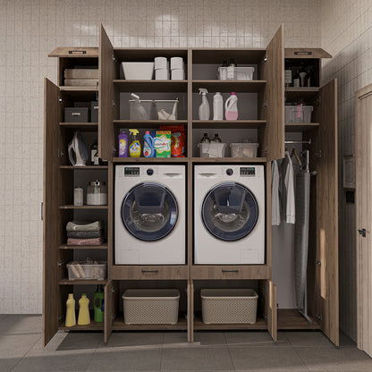 Roomart Waschmaschinenschrank SERIE 3 224 cm, Eiche, 240 cm hoch