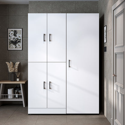 Roomart Waschmaschinenschrank " DORA SET" für Trockner & Waschmaschine, 130 cm breit, in 4 Farben, mit Türen & Ausziehbrett • Weiß • Weiß Eiche • Anthrazit Eiche • Eiche - waschmaschinenschrank, waschmaschinenregal, waschturm, schrank, weiß, waschmaschine