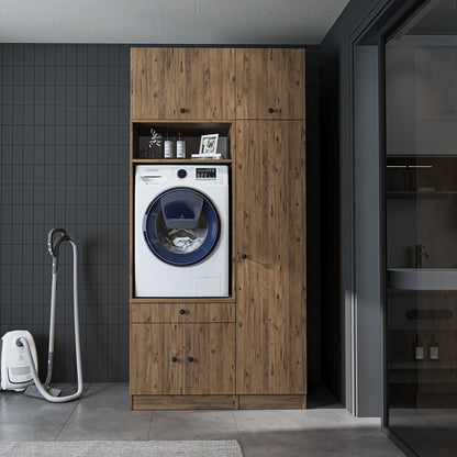 Roomart wasmachinekast SERIE 3, 112 cm, met hoge kast en uittrekbaar blad, in 3 kleuren
