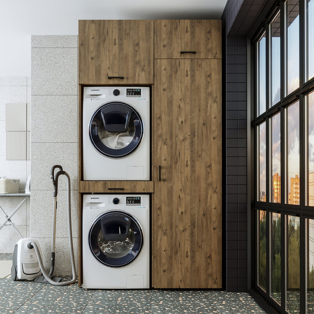 Roomart wasmachinekast DUO-I, 127 cm, ombouwkast voor wasmachine & droger, in 3 kleuren