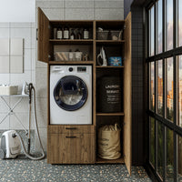 Roomart wasmachinekast SERIE 2, 112 cm, met hoge kast en uittrekplank, in 3 kleuren