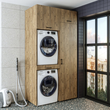 Roomart wasmachinekast DUO-I, 127 cm, ombouwkast voor wasmachine & droger, in 3 kleuren