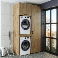 Roomart wasmachinekast DUO-I, 127 cm, ombouwkast voor wasmachine & droger, in 3 kleuren