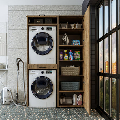 Roomart wasmachinekast DUO-I, 127 cm, ombouwkast voor wasmachine & droger, in 3 kleuren
