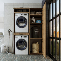 Roomart wasmachinekast DUO-I, 127 cm, ombouwkast voor wasmachine & droger, in 3 kleuren