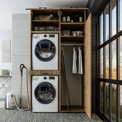 Roomart wasmachinekast DUO-I, 127 cm, ombouwkast voor wasmachine & droger, in 3 kleuren