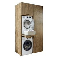 Roomart wasmachinekast 127 cm, voor 2 apparaten met hoge kast, in 3 kleuren