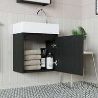 Roomart, MINI Unterschrank mit Waschbecken 50cm Gäste WC Badezimmer Möbel in 5 Farben - und, spiegelschrank, günstige, sets, mobel, ohne, siphon, keramik, badmöbelset, badmobelsets, landhausstil, standwaschtisch, standwaschbecken, badschrank, aufsatzbecke
