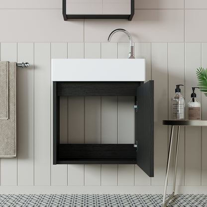Roomart, MINI Unterschrank mit Waschbecken 50cm Gäste WC Badezimmer Möbel in 5 Farben - und, spiegelschrank, günstige, sets, mobel, ohne, siphon, keramik, badmöbelset, badmobelsets, landhausstil, standwaschtisch, standwaschbecken, badschrank, aufsatzbecke