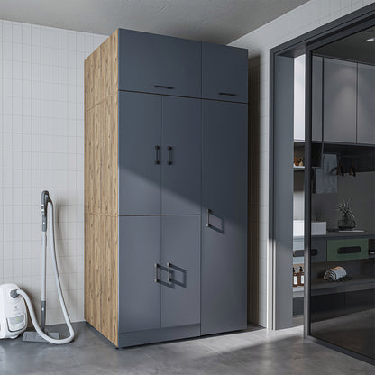 Roomart wasmachinekast DORA-II, 115 cm, voor wasmachine en droger, in 5 kleuren