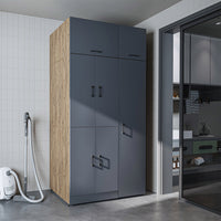 Roomart wasmachinekast DORA-II, 115 cm, voor wasmachine en droger, in 5 kleuren
