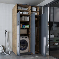 Roomart wasmachinekast DORA-II, 115 cm, voor wasmachine en droger, in 5 kleuren