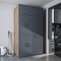 Roomart wasmachinekast DORA-II, 130 cm, voor wasmachine en droger, in 5 kleuren