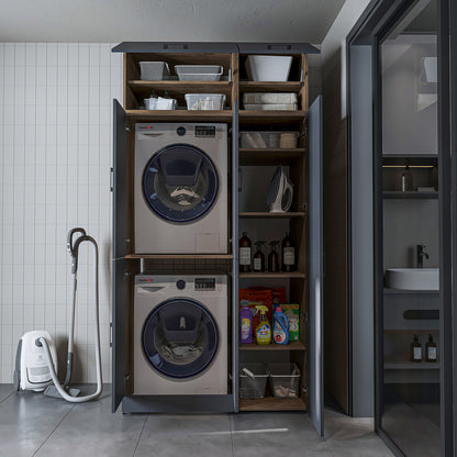 Roomart wasmachinekast DORA-II, 115 cm, voor wasmachine en droger, in 5 kleuren