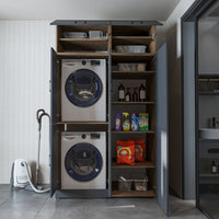 Roomart wasmachinekast DORA-II, 130 cm, voor wasmachine en droger, in 5 kleuren