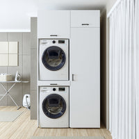 Roomart wasmachinekast DUO-I, 127 cm, ombouwkast voor wasmachine & droger, in 3 kleuren
