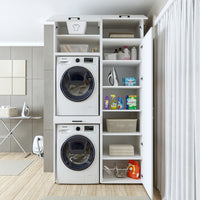 Roomart wasmachinekast DUO-I, 127 cm, ombouwkast voor wasmachine & droger, in 3 kleuren
