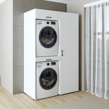 Roomart wasmachinekast DUO-I, 127 cm, ombouwkast voor wasmachine & droger, in 3 kleuren