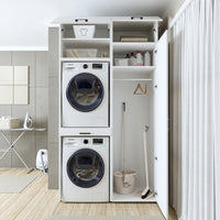 Roomart wasmachinekast DUO-I, 127 cm, ombouwkast voor wasmachine & droger, in 3 kleuren