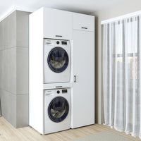 Roomart wasmachinekast DUO-I, 127 cm, ombouwkast voor wasmachine & droger, in 3 kleuren