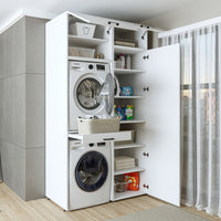 Roomart wasmachinekast DUO-I, 127 cm, ombouwkast voor wasmachine & droger, in 3 kleuren