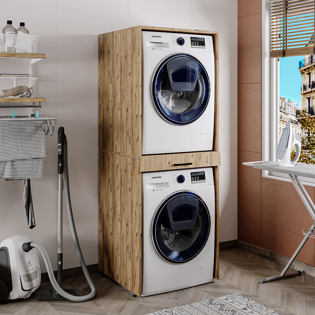 Roomart wasmachinekast DUO-I, 67 cm, voor wasmachine en droger