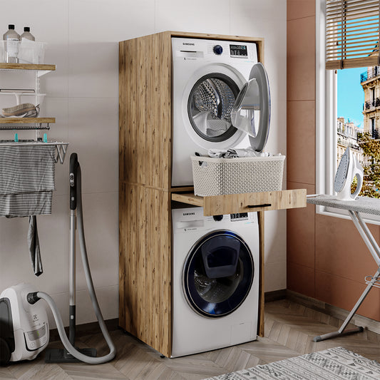 Roomart wasmachinekast DUO-I, 67 cm, voor wasmachine en droger