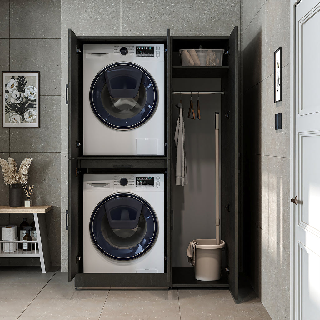 Roomart wasmachinekast DORA-I, 115 cm, voor wasmachine en droger met hoge kast, in 5 kleuren