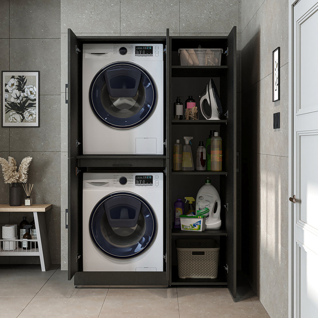 Roomart wasmachinekast DORA-I, 115 cm, voor wasmachine en droger met hoge kast, in 5 kleuren
