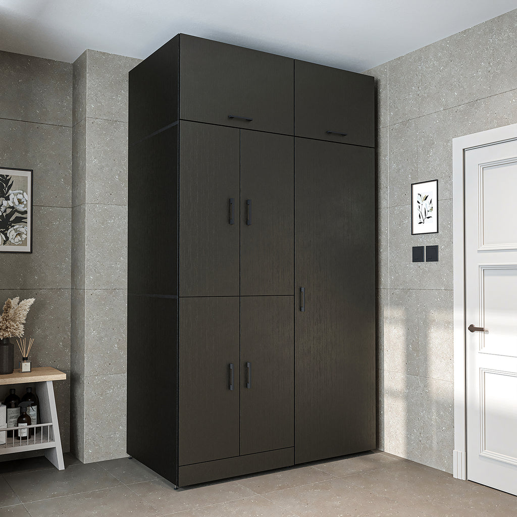 Roomart wasmachinekast DORA-I, 130 cm, met uittrekplank en hoge kast, 5 kleuren