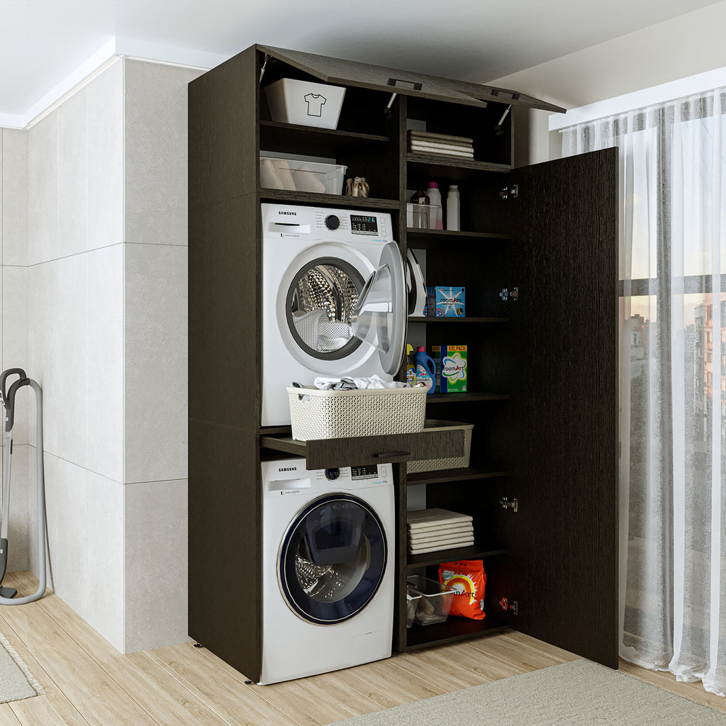 Roomart wasmachinekast DUO-I, 127 cm, ombouwkast voor wasmachine & droger, in 3 kleuren