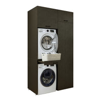 Roomart wasmachinekast 127 cm, voor 2 apparaten met hoge kast, in 3 kleuren