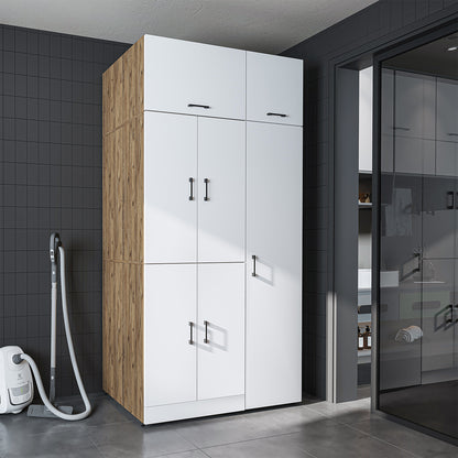 Roomart wasmachinekast DORA-II, 115 cm, voor wasmachine en droger, in 5 kleuren