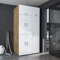 Roomart wasmachinekast DORA-II, 115 cm, voor wasmachine en droger, in 5 kleuren