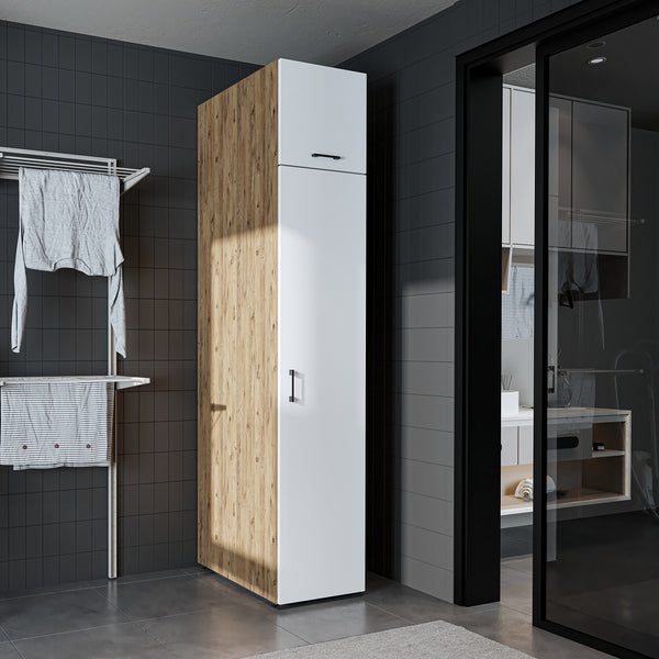 Roomart hoge kast SERIE DORA, 45 cm, smalle multifunctionele kast met legplanken, in 4 kleuren