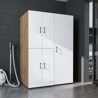 Roomart wasmachinekast DORA-II, 130 cm, voor wasmachine en droger, in 5 kleuren