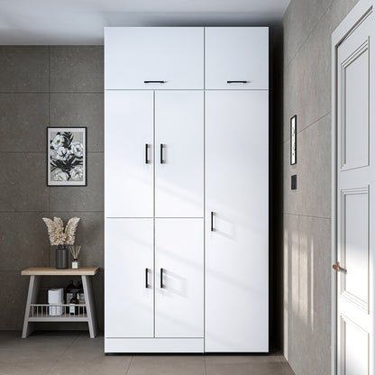 Roomart Waschmaschinenschrank " DORA SET" für Trockner & Waschmaschine, 115 cm breit, in 4 Farben, mit Türen & Ausziehbrett • Weiß • Weiß Eiche • Anthrazit Eiche • Eiche - waschmaschinenschrank, waschmaschinenregal, waschturm, schrank, weiß, waschmaschine