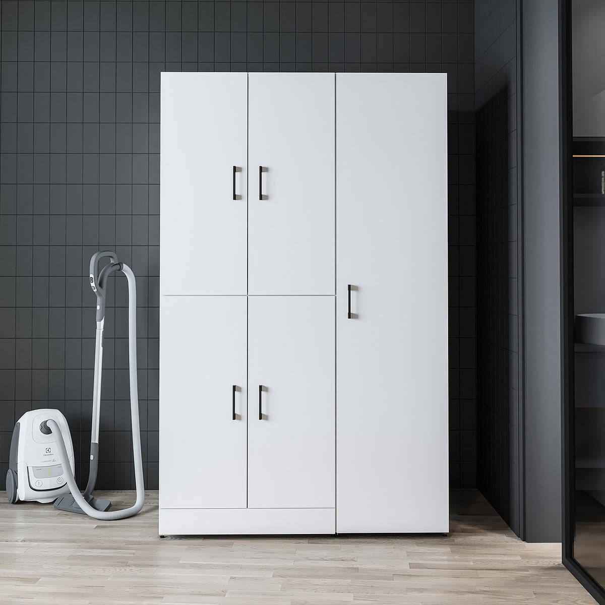 Roomart wasmachinekast DORA-II, 115 cm, voor wasmachine en droger, in 5 kleuren