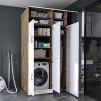 Roomart wasmachinekast DORA-II, 115 cm, voor wasmachine en droger, in 5 kleuren