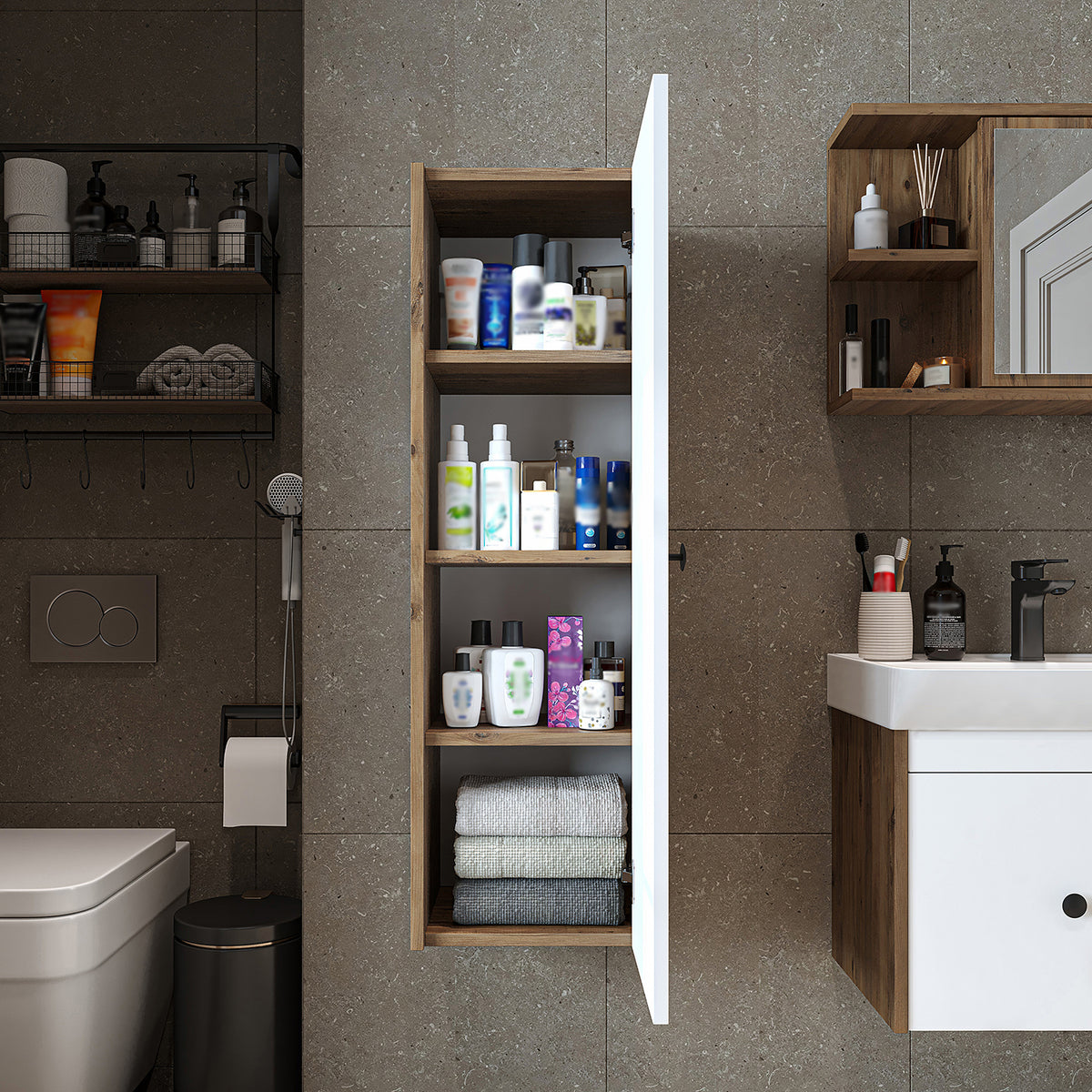 Roomart badkamermeubel ADA, 110 cm, wandhangend met soft-close-deur, in 4 kleuren