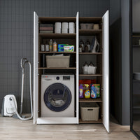 Roomart wasmachinekast DORA-II, 115 cm, voor wasmachine en droger, in 5 kleuren