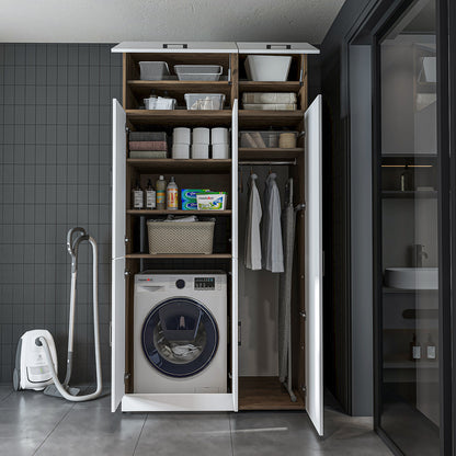 Roomart wasmachinekast DORA-II, 115 cm, voor wasmachine en droger, in 5 kleuren