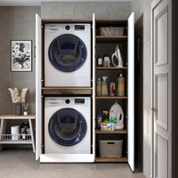 Roomart wasmachinekast DORA-I, 115 cm, voor wasmachine en droger met hoge kast, in 5 kleuren