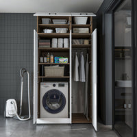 Roomart wasmachinekast DORA-II, 115 cm, voor wasmachine en droger, in 5 kleuren