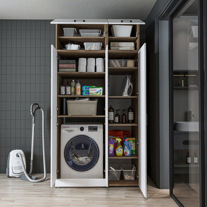 Roomart wasmachinekast DORA-II, 115 cm, voor wasmachine en droger, in 5 kleuren
