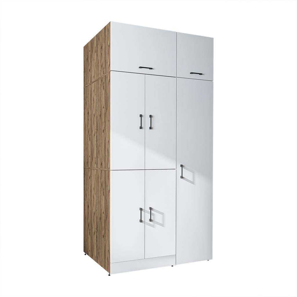 Roomart wasmachinekast DORA-II, 115 cm, voor wasmachine en droger, in 5 kleuren
